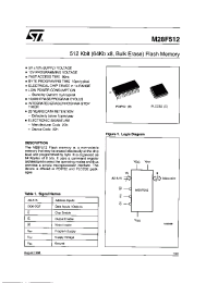 Datasheet M28F256-10B3TR manufacturer STMicroelectronics